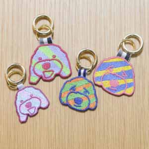 似顔絵ドッグチャーム（サイケ）