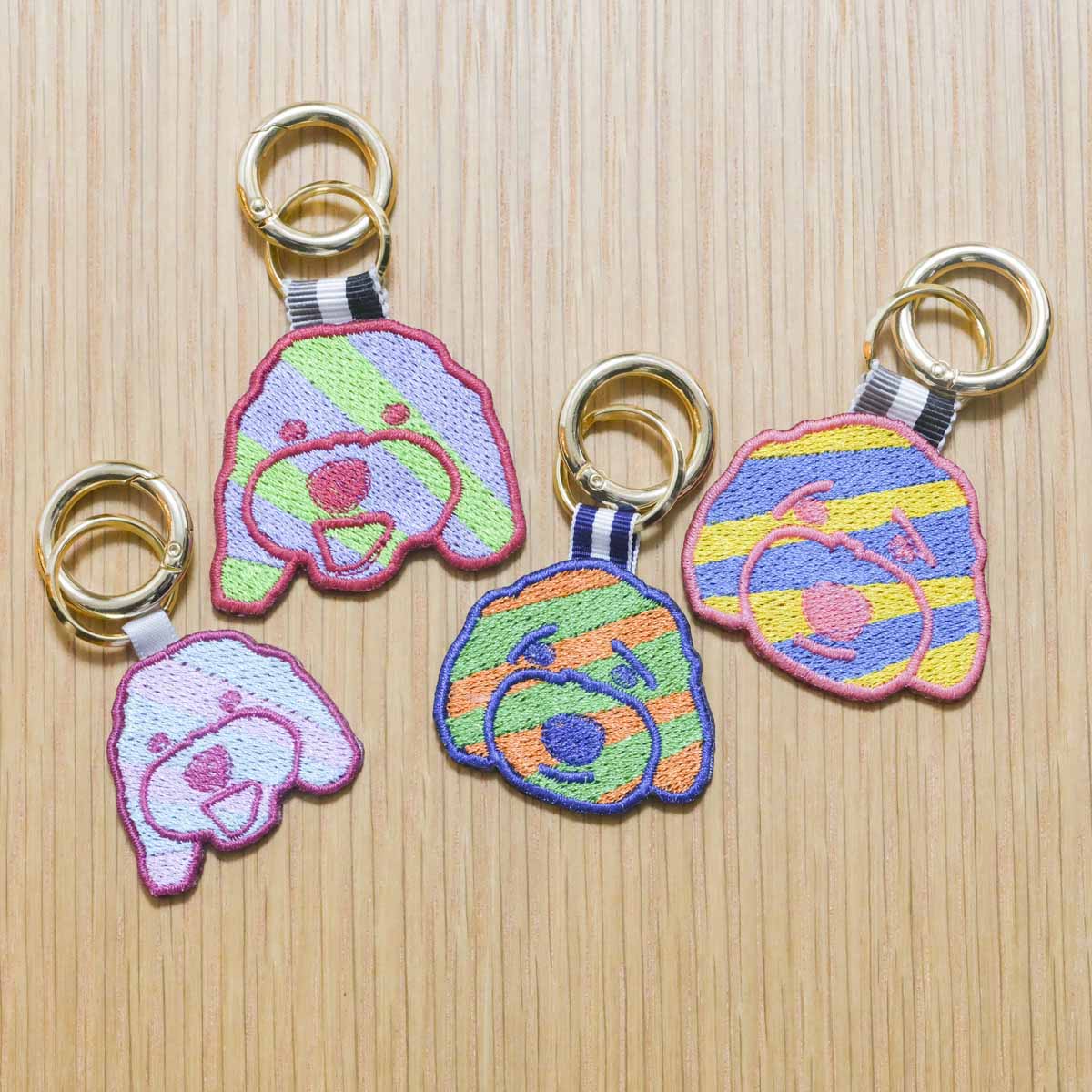 似顔絵ドッグチャーム(サイケ)